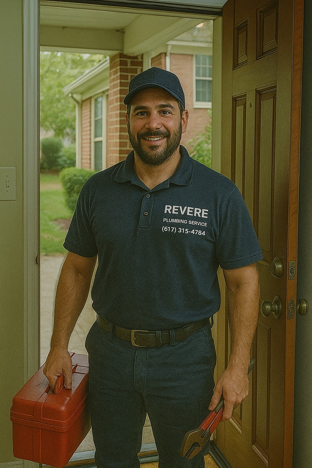Mohamed arriving at customer home